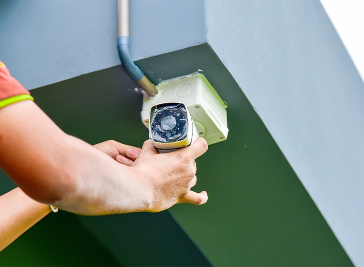 CCTV camera cleaning