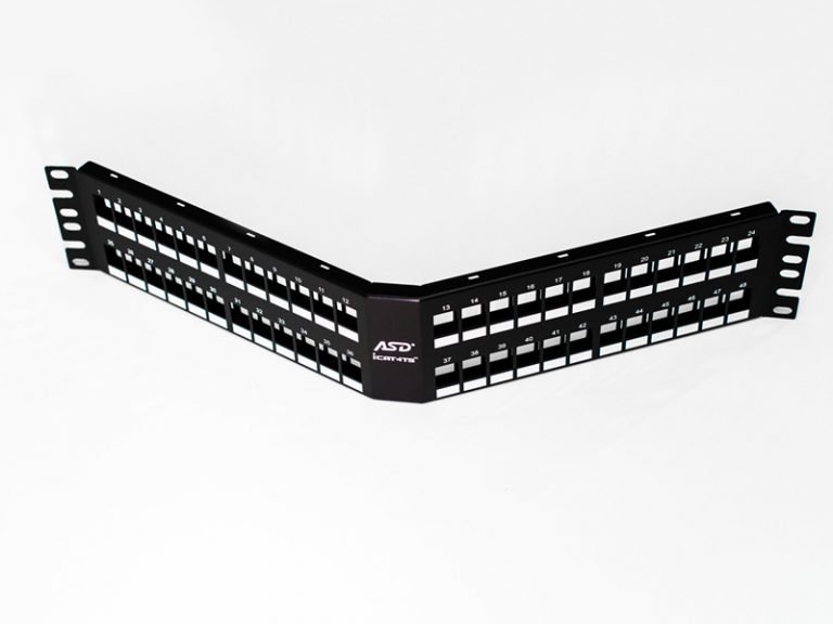 Patch Panel Blank 48 Port 2RU Angled