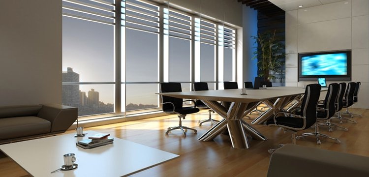 Modern workspace meeting room